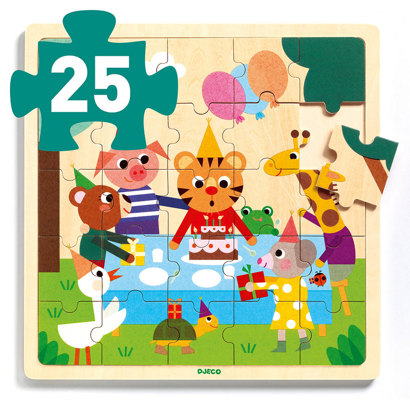 DJECO Puzzlo Happy 25pc - Wooden Puzzles