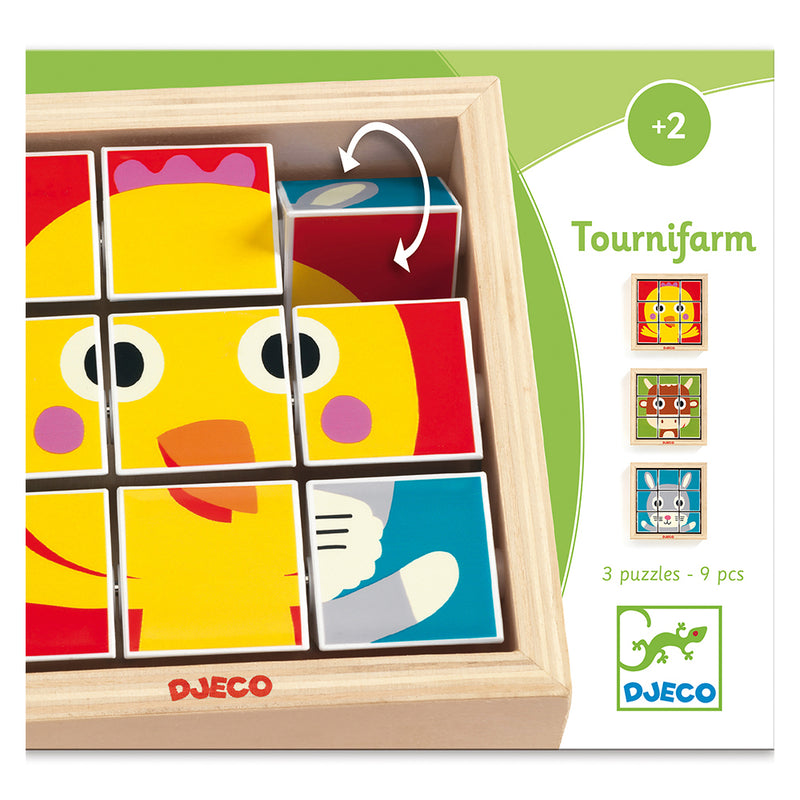 DJECO Tournifarm - Wooden Puzzles