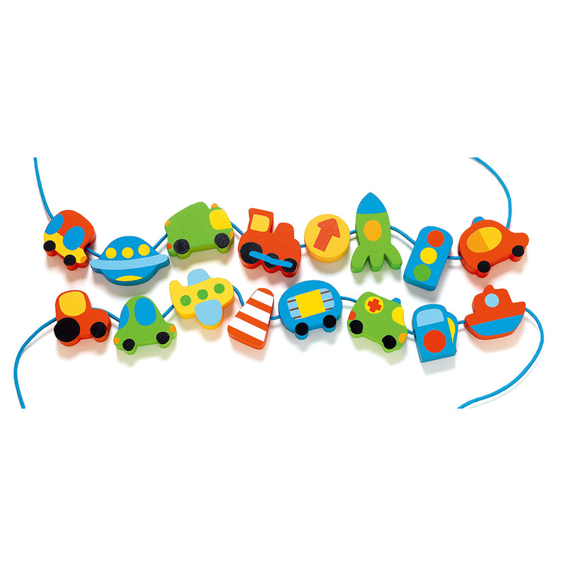 DJECO Wooden beads - Filavroum  - Educational Wooden Games