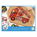DJECO Vehicles Tap Tap - Educational Wooden Games