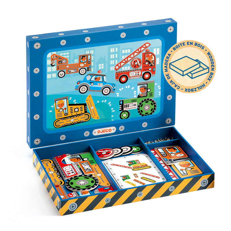 DJECO Vehicles Tap Tap - Educational Wooden Games