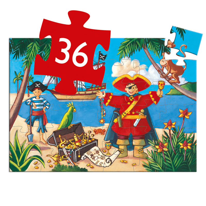 DJECO The pirate and his treasure - 36 pcs Puzzles