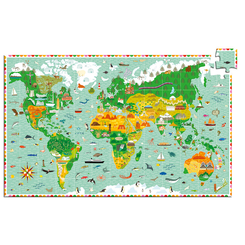 DJECO Around the world + booklet - 200 pcs Puzzles