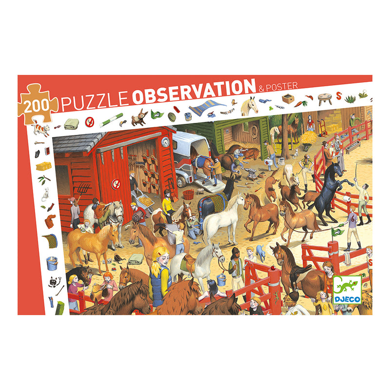 DJECO Horse Riding - 200 pcs Puzzles
