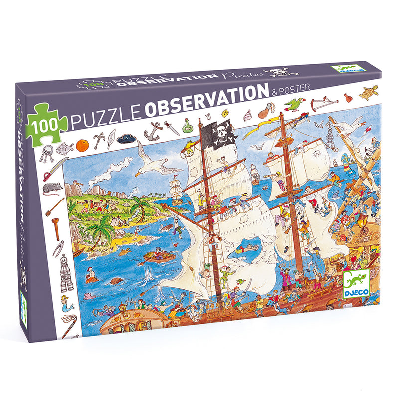 DJECO Pirates - 100 pcs Puzzles