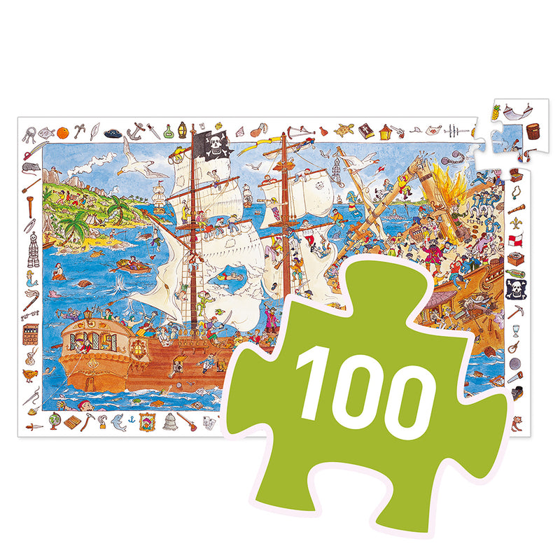 DJECO Pirates - 100 pcs Puzzles
