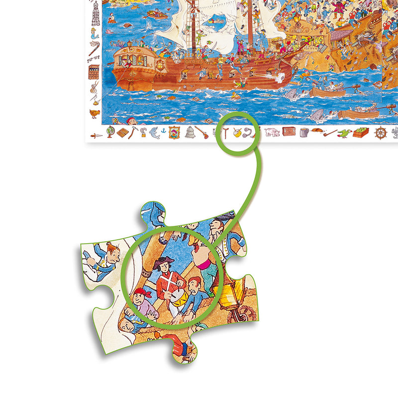 DJECO Pirates - 100 pcs Puzzles