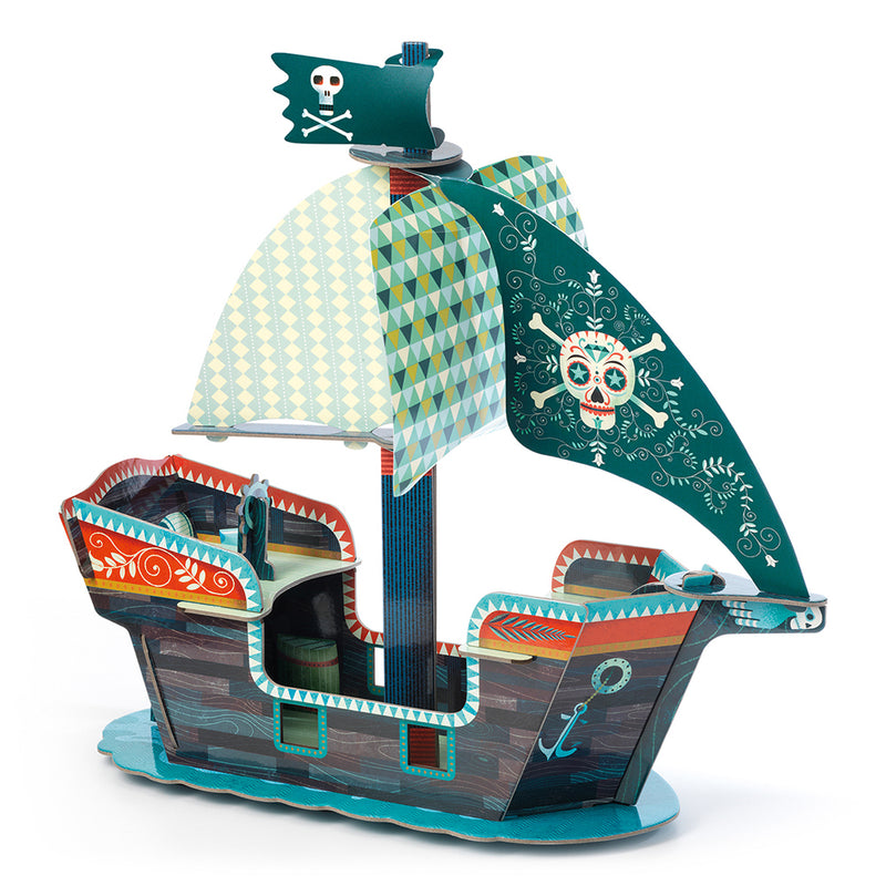 DJECO Pirate boat 3D Pop to Play