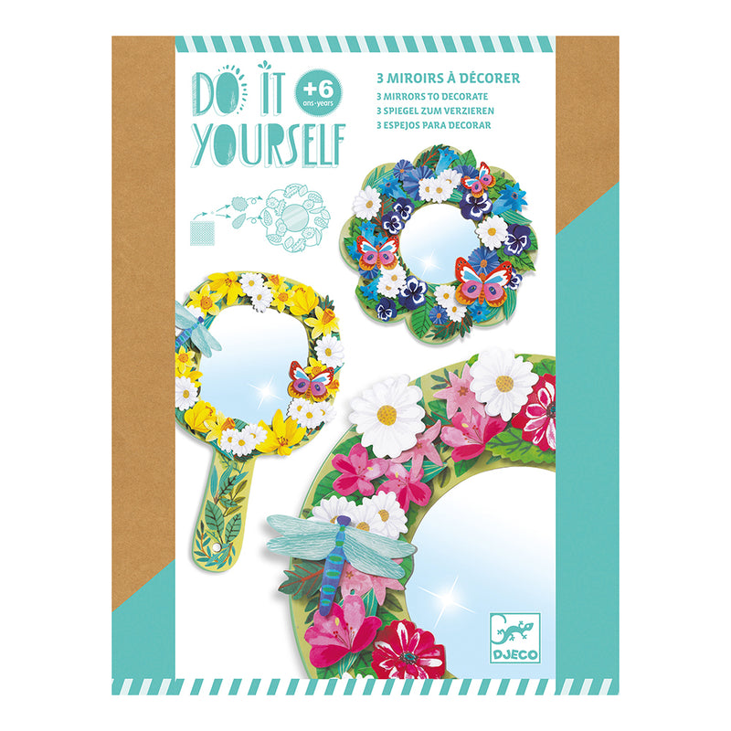 DJECO Pretty Flowers Mirror DIY artwork