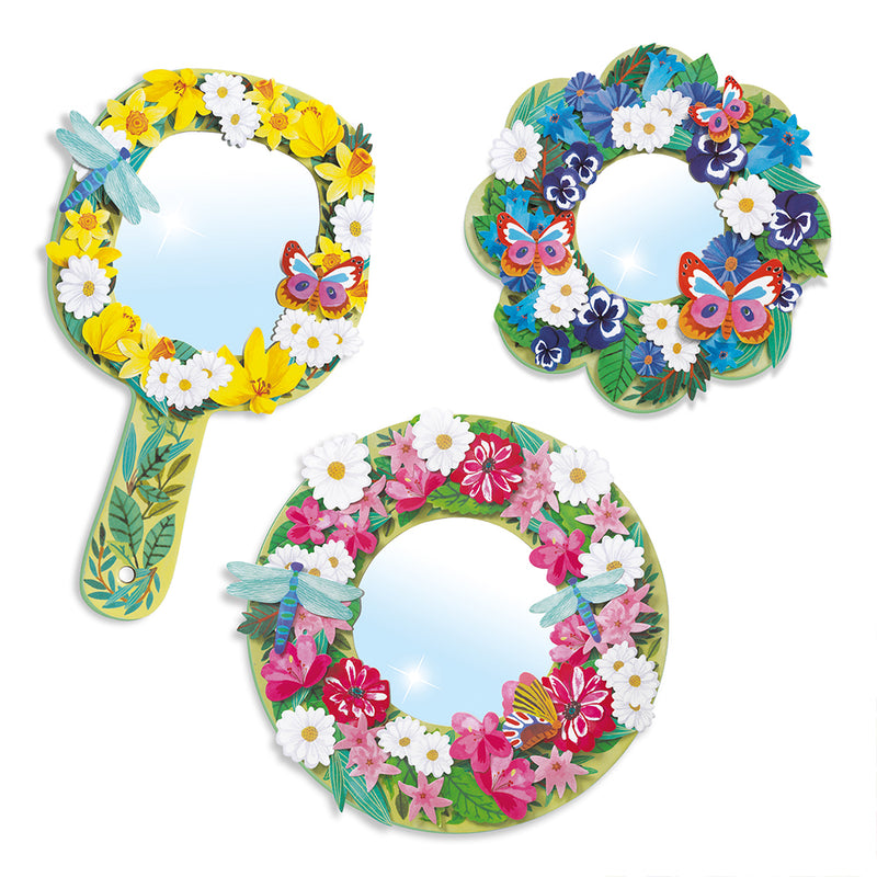 DJECO Pretty Flowers Mirror DIY artwork