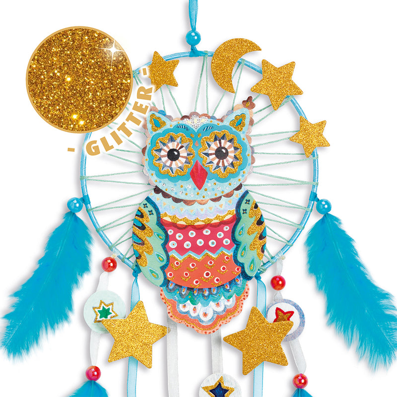 DJECO Golden Owl Dreamcatcher DIY artwork