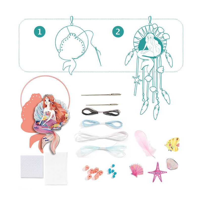 DJECO Gentle Mermaid Dreamcatcher DIY artwork