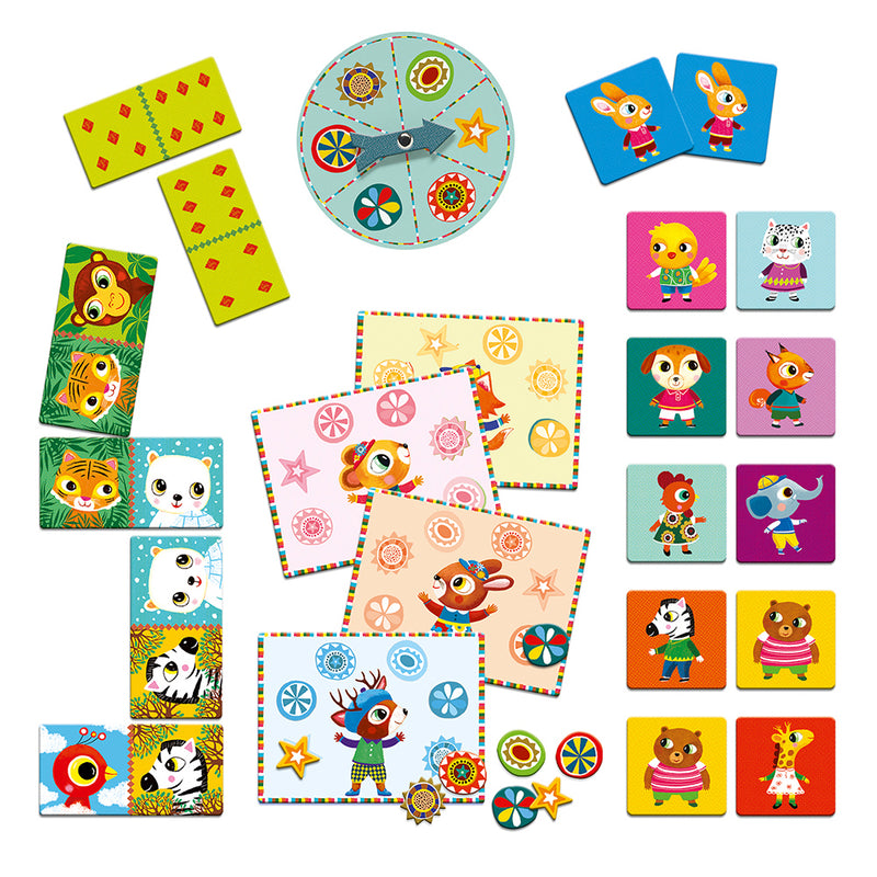 DJECO Bingo Memo Domino - Little Friends - Educational Games