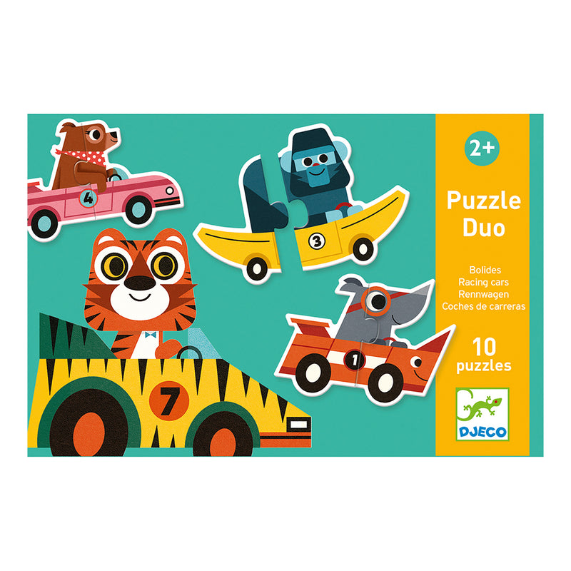DJECO Racing Car Puzzle Duo - Educational Games