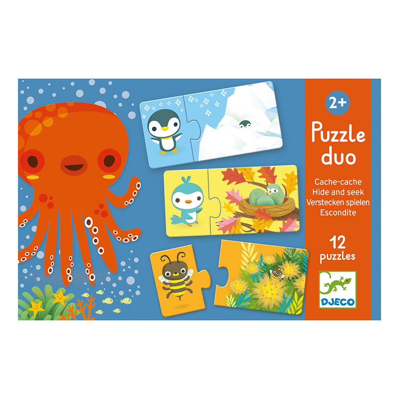 DJECO Hide and Seek Puzzle Duo - Educational Games