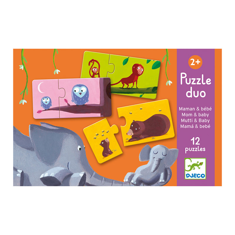 DJECO Mom and Baby Puzzle Duo - Educational Games