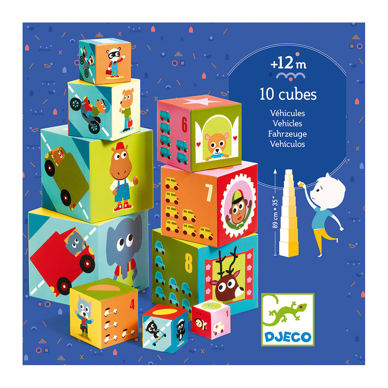 DJECO 10 vehicles blocks - Early Years Toys