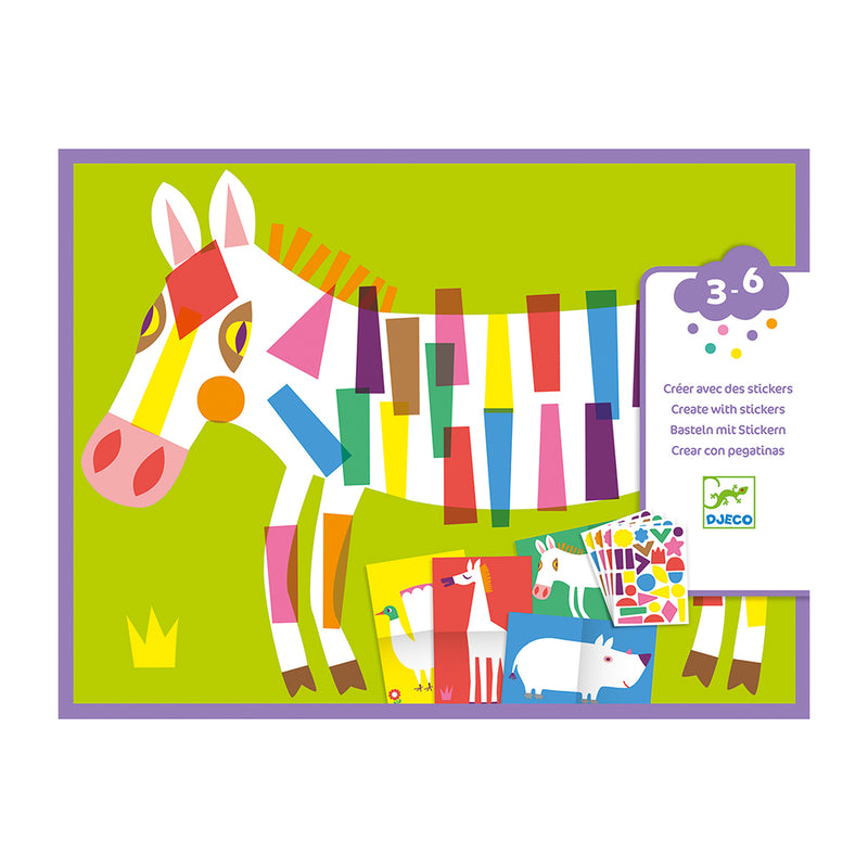 DJECO Large Animals Sticker Activity