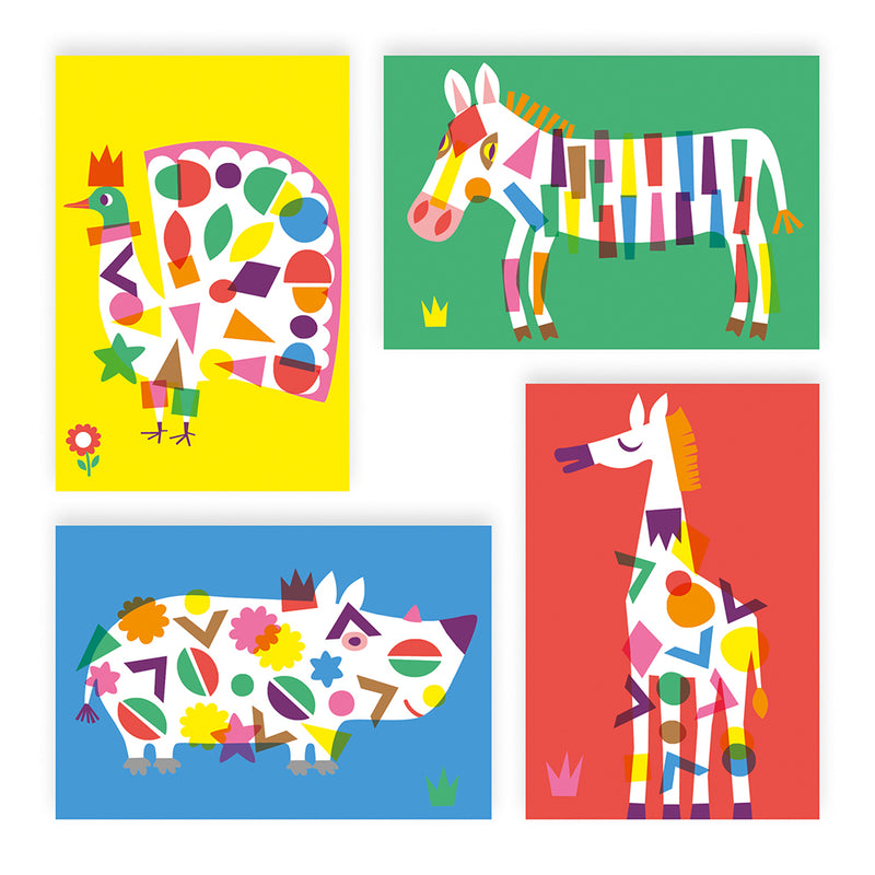 DJECO Large Animals Sticker Activity