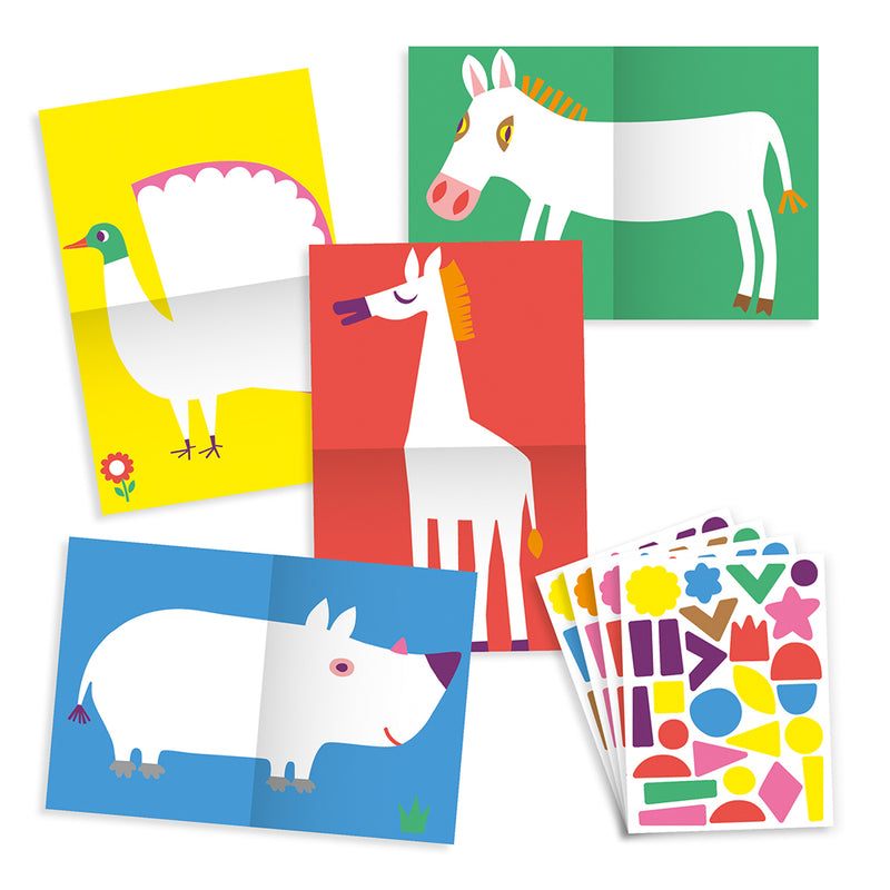 DJECO Large Animals Sticker Activity
