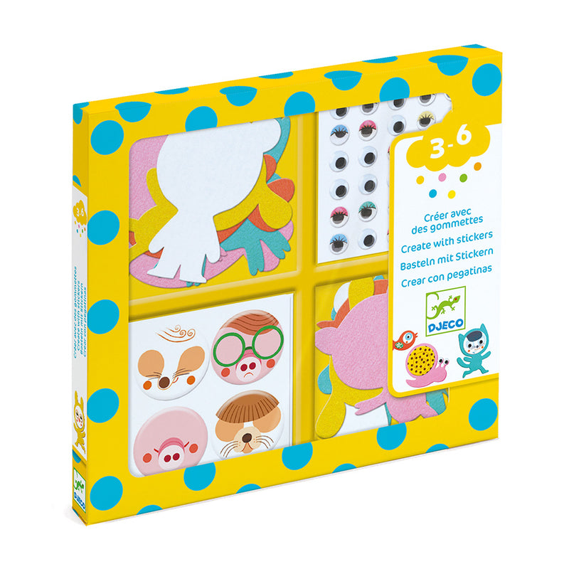 DJECO I Love Animals Sticker Activity