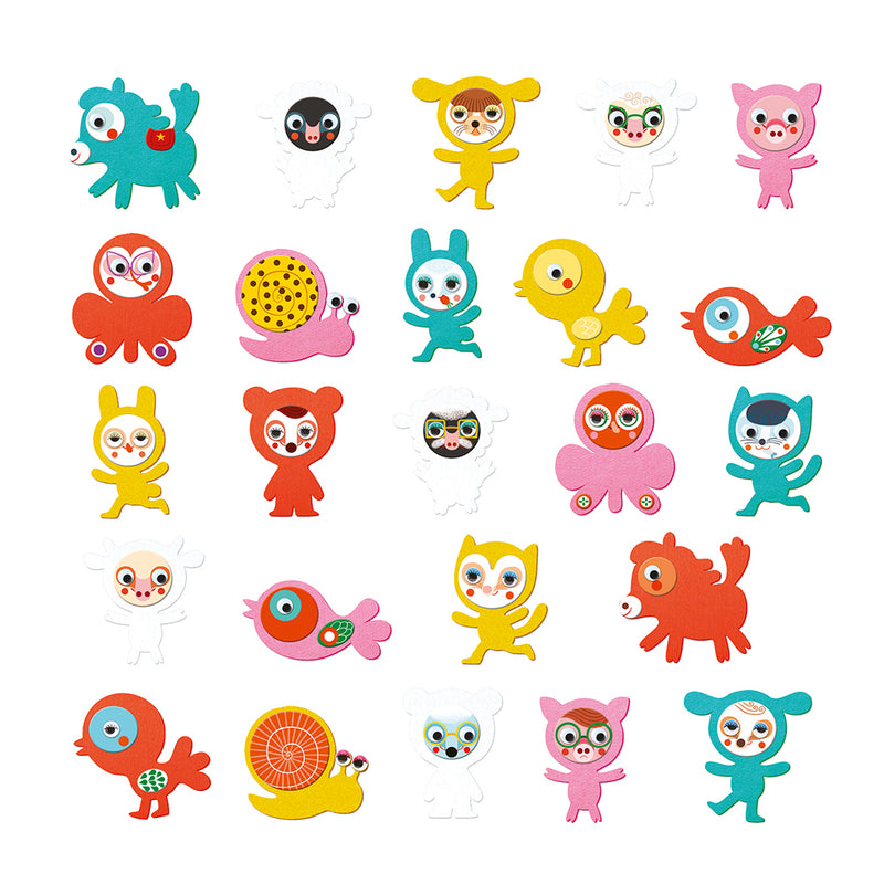 DJECO I Love Animals Sticker Activity