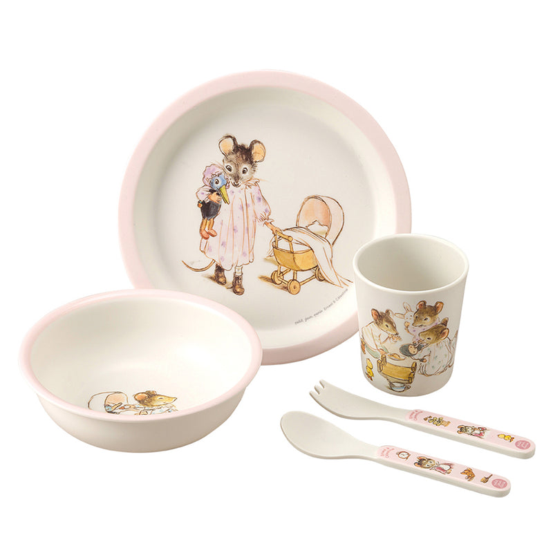 Petit Jour Paris Ernest & Celestine 5-piece Gift Set Pink (Melamine)