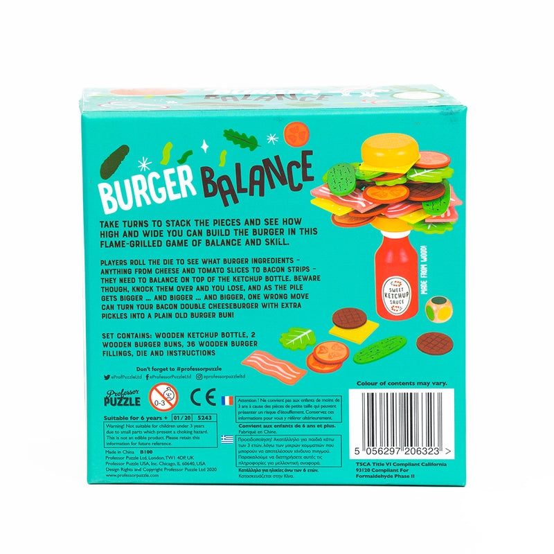 Professor Puzzle Burger Balance Party Game