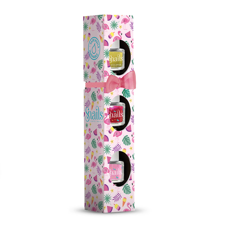 Snails Safe Nails Mini Snails 3pack Flamingo - Nail Polish for Kids