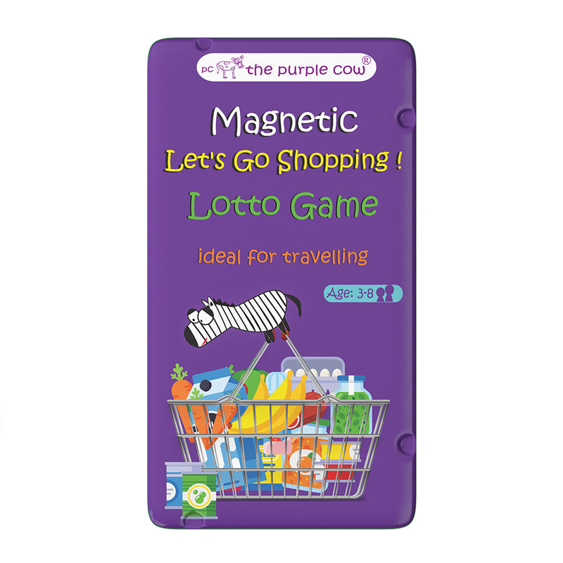 The Purple Cow Magnetic Travel Games: Let's Go Shopping Lotto Game
