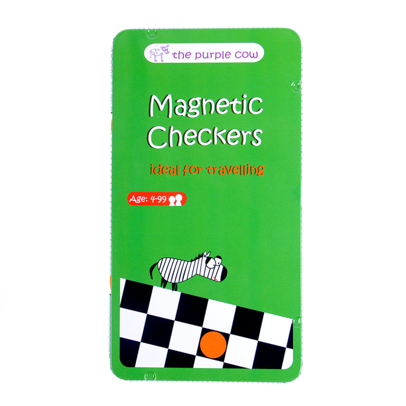 The Purple Cow Magnetic Travel Games: Checkers