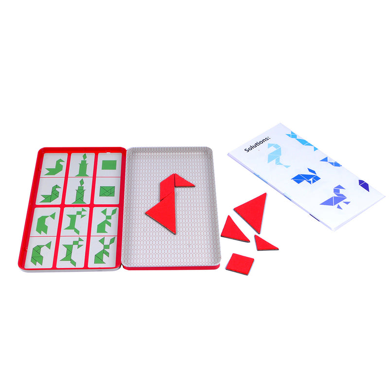 The Purple Cow Magnetic Travel Games: Tangram