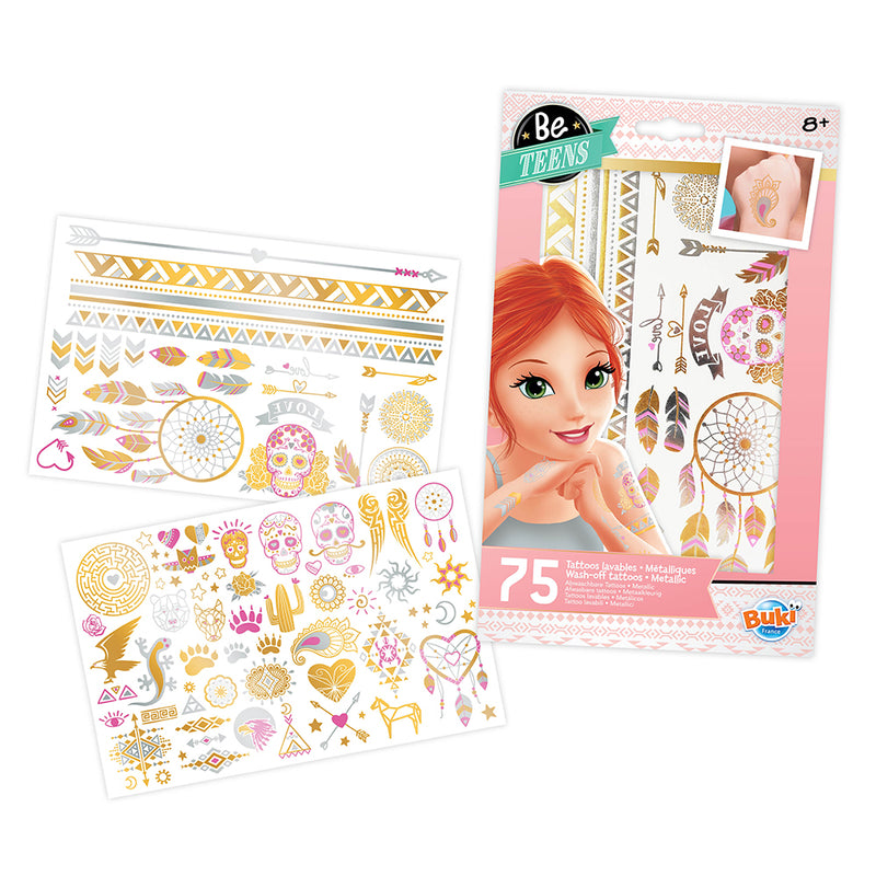 BUKI France 75 Washable Tattoos - Metallic