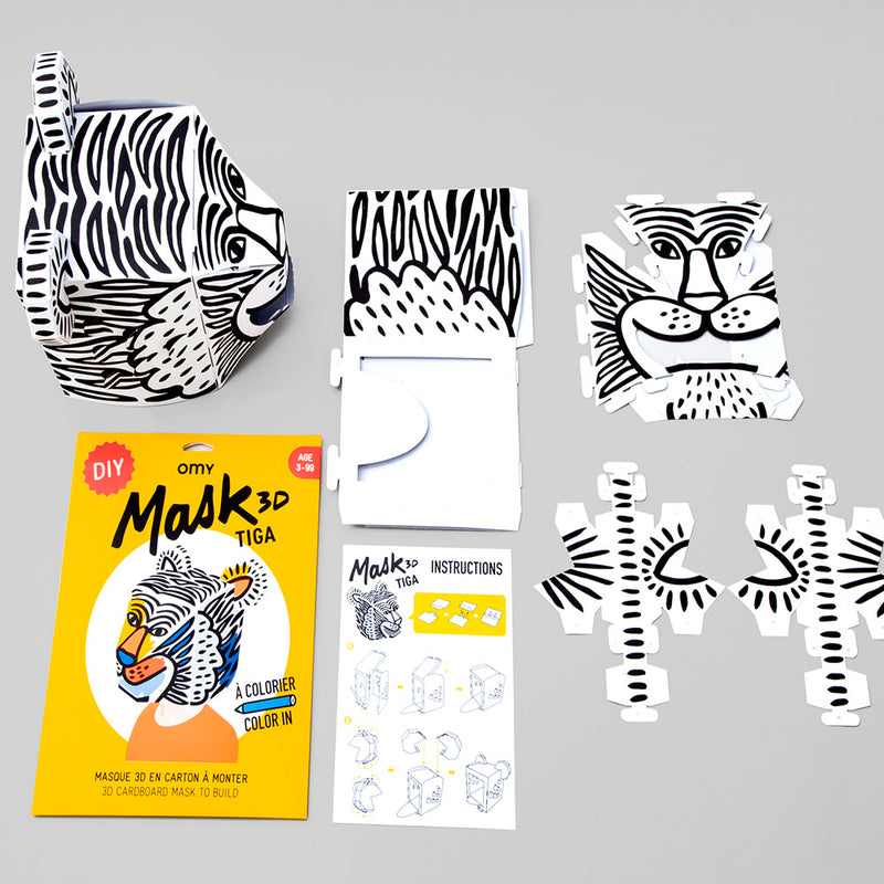 OMY Tiger 3D Coloring Mask