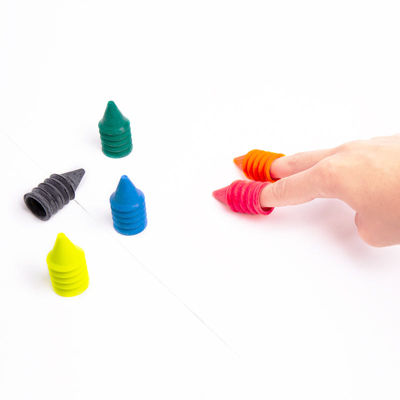 OMY Finger Crayons - 6 Fun Jumbo Wax Crayons