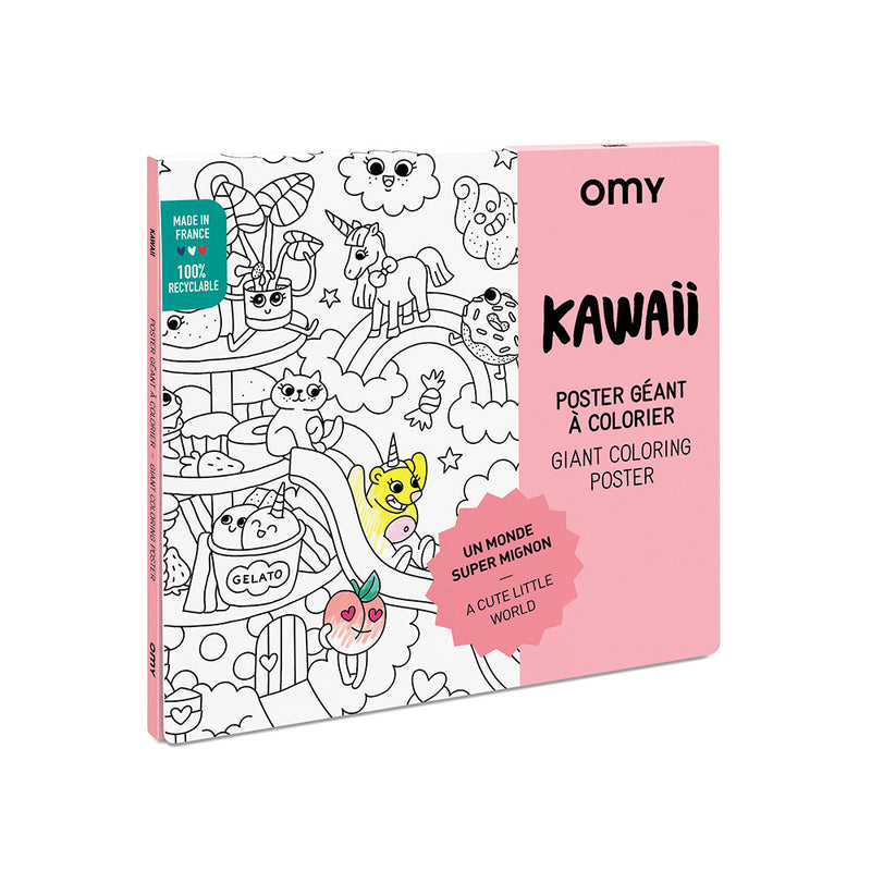 OMY Giant Coloring Poster - KAWAII