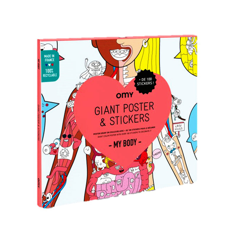 OMY Giant Poster & Stickers - MY BODY