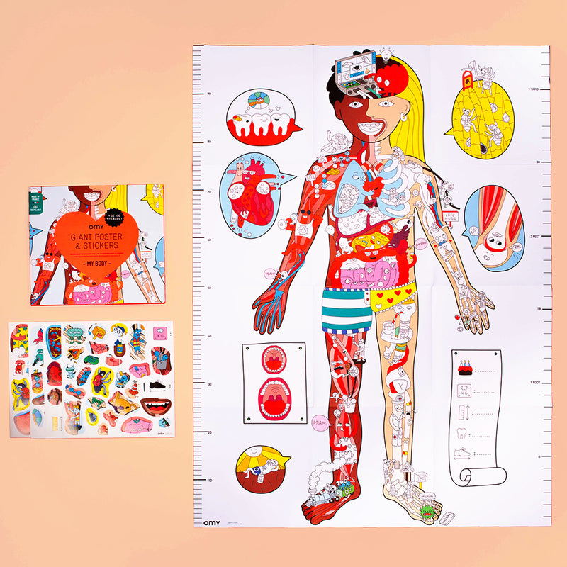 OMY Giant Poster & Stickers - MY BODY