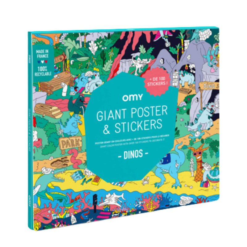 OMY Giant Poster & Stickers - DINO