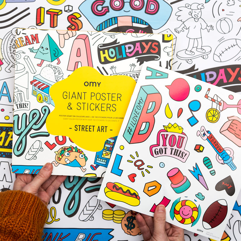 OMY Giant Poster & Stickers - STREET ART