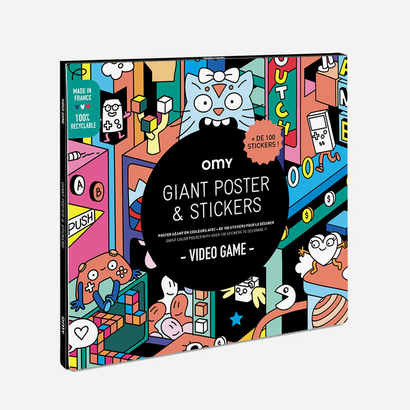 OMY Giant Poster & Stickers - VIDEO GAMES